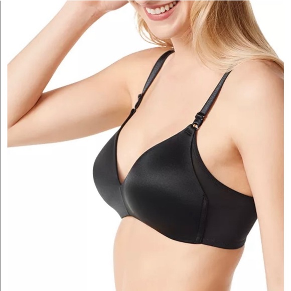 Warner's No Side Effects Wire-Free Contour Bra Black 38D - Picture 1 of 4